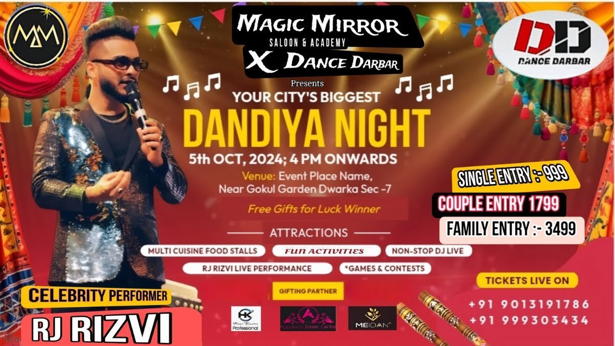 Experience RJ Rizvi’s Stylish Performance and Striking Looks at Dandiya Night!