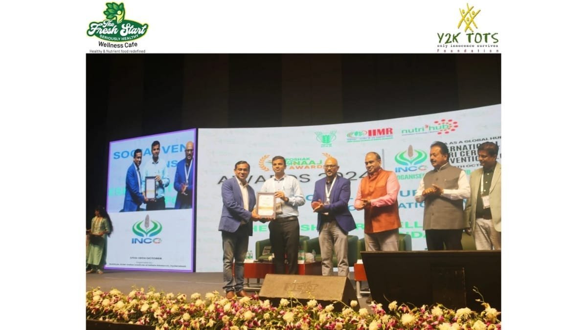 Fresh Start Wellness Cafe and Y2K Tots Foundation Honoured Nationally for Millet Malnutrition efforts