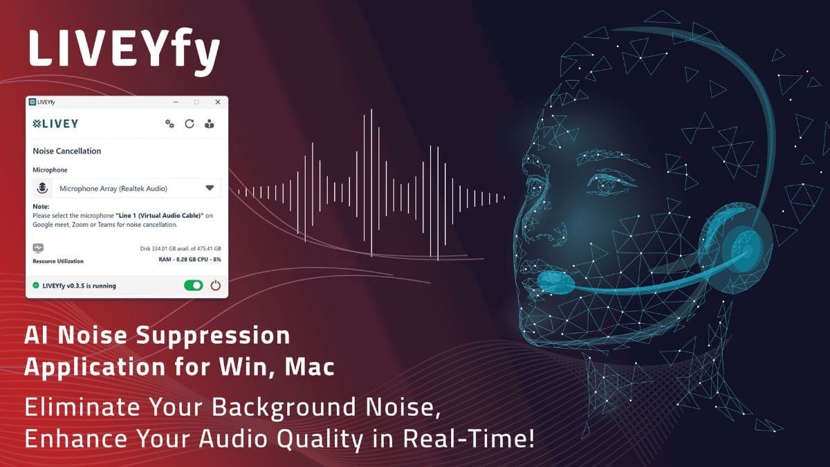 Livey Technologies Unveils LIVEYfy: The AI-Powered Noise Cancelling App for Corporate Professionals