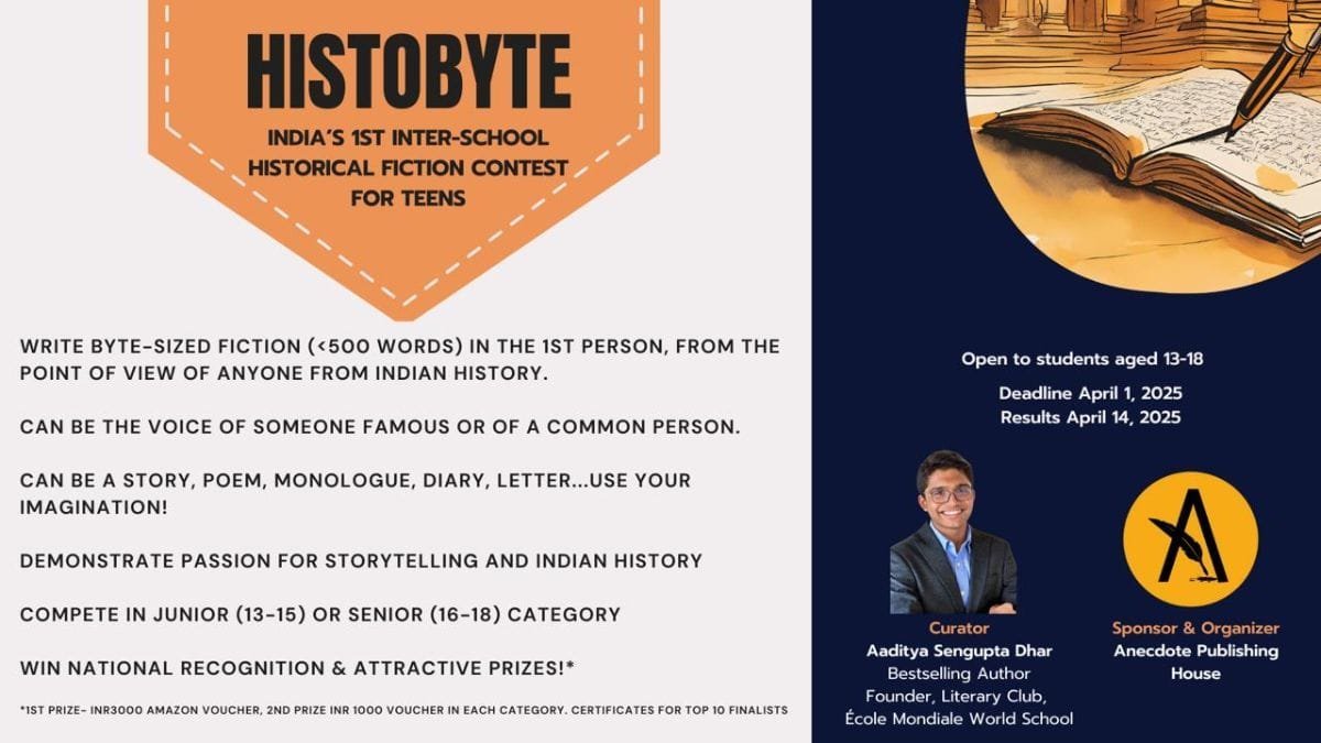 HistoByte: India’s 1st Historical Fiction Contest for Teenage School Students Announced