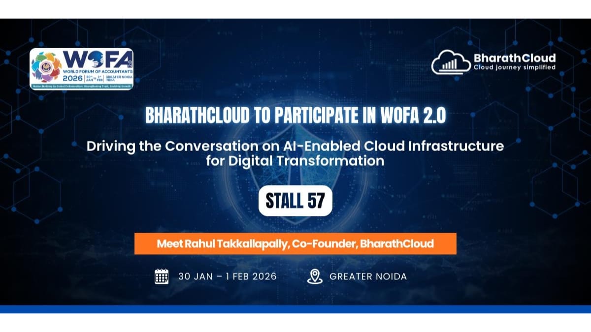 BharathCloud to Participate in WOFA 2.0, Driving the Conversation on AI-Enabled Cloud Infrastructure for Digital Transformation
