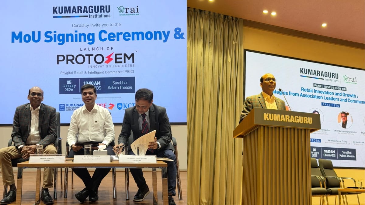 Retailers Association of India Signs MoU with Kumaraguru College of Liberal Arts and Sciences to Strengthen Industry-Academia Collaboration
