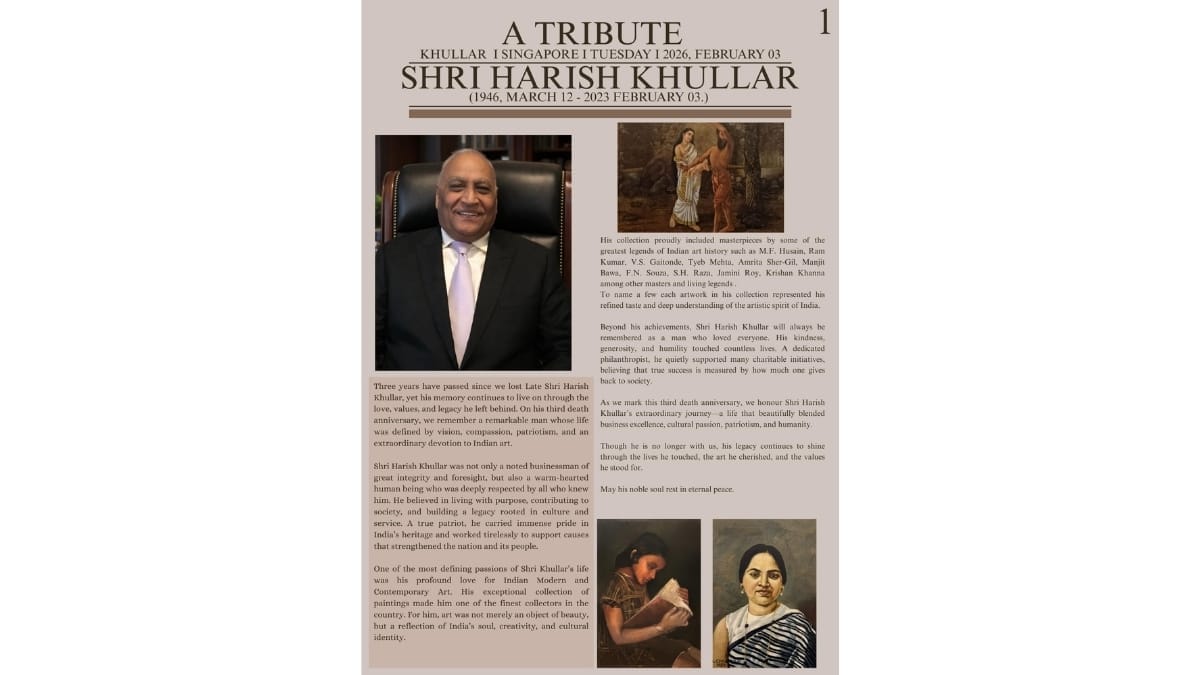 A Grand Tribute to Late Shri Harish Khullar (1946–2023) Celebrating a Life of Artistic Vision, Cultural Stewardship & Compassion