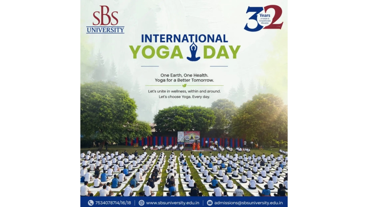 International Yoga Day Celebrated with Great Enthusiasm at SBS University under EBSB Camp
