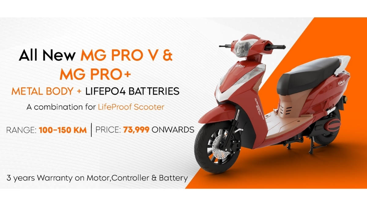 Komaki Surpasses 25,000 Orders for MG Pro V and MG Pro+; Targets 2 Lakh Sales by FY2026 End