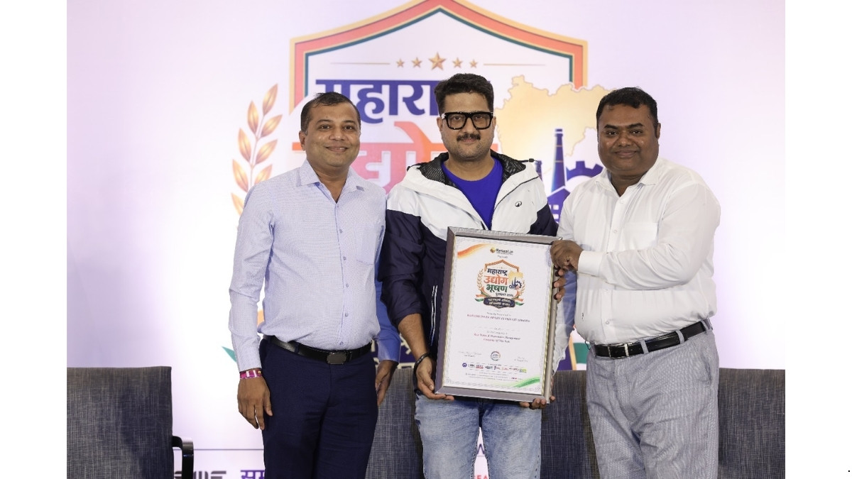Mahasri Infra Projects Private Limited Honoured as the Best Water & Wastewater Management Company of the Year at Maharashtra Udyog Bhushan Puraskar 20