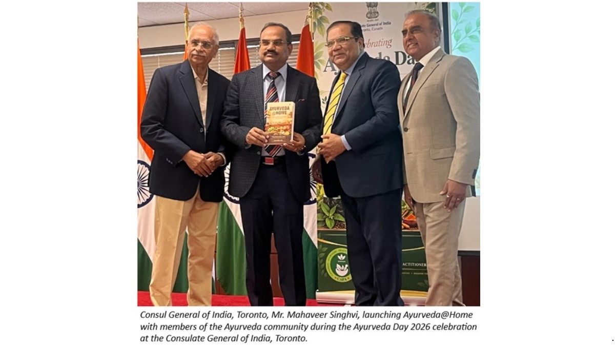 ‘Ayurveda@Home’ Book Launched in Toronto on Ayurveda Day 2026