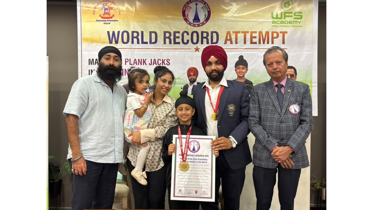 8-year-old Jaybir Singh Gurudutt creates world record with plank jack feat